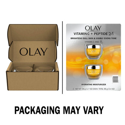 Olay Creme Facil Importado 2 packs (Regenerist Vitamin C + Peptide 24 Face Moisturizer Cream, 1.7 oz)